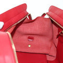 SAINT LAURENT Cabas Classic Hand Bag Leather Red Gold 311208 Auth 172487M-23