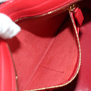 SAINT LAURENT Cabas Classic Hand Bag Leather Red Gold 311208 Auth 172487M-25