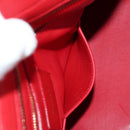 SAINT LAURENT Cabas Classic Hand Bag Leather Red Gold 311208 Auth 172487M-26