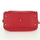 SAINT LAURENT Cabas Classic Hand Bag Leather Red Gold 311208 Auth 172487M-5