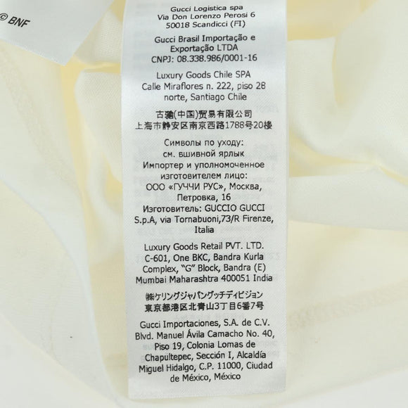 GUCCI Short Sleeved T Shirt Cotton White Auth 172489M
