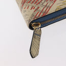 BURBERRY Long Wallet Leather Ivory Gold Auth 172501-8