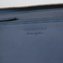BURBERRY Long Wallet Leather Ivory Gold Auth 172501-17