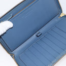 BURBERRY Long Wallet Leather Ivory Gold Auth 172501-19