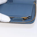BURBERRY Long Wallet Leather Ivory Gold Auth 172501-21