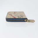 BURBERRY Long Wallet Leather Ivory Gold Auth 172501-4