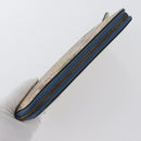 BURBERRY Long Wallet Leather Ivory Gold Auth 172501-5