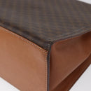 CELINE Macadam Canvas Hand Bag PVC Leather Brown Gold Auth 172507-13