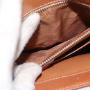 CELINE Macadam Canvas Hand Bag PVC Leather Brown Gold Auth 172507-22