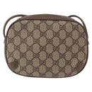 GUCCI GG Supreme Web Sherry Line Bag PVC Beige Gold 89 02 066 Auth 172511-2