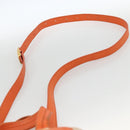 FENDI Chameleon Hand Bag Canvas Leather 2way Orange Gold Auth 172513-10