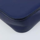 SAINT LAURENT Y Line Shoulder Bag Leather Blue Gold 311214 Auth 172514V-16