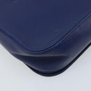 SAINT LAURENT Y Line Shoulder Bag Leather Blue Gold 311214 Auth 172514V-18