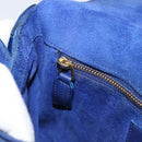 SAINT LAURENT Y Line Shoulder Bag Leather Blue Gold 311214 Auth 172514V-24