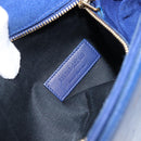 SAINT LAURENT Y Line Shoulder Bag Leather Blue Gold 311214 Auth 172514V-11