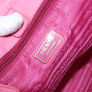 PRADA Hand Bag Nylon Pink Gold Auth 172515A-15