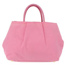 PRADA Hand Bag Nylon Pink Gold Auth 172515A-3