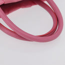 PRADA Hand Bag Nylon Pink Gold Auth 172515A-7