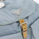 PRADA Backpack Nylon Light Blue Silver Auth 172516-22