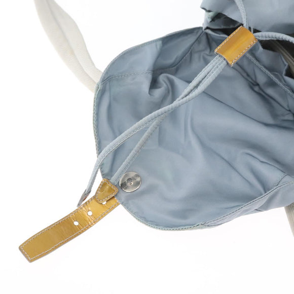 PRADA Backpack Nylon Light Blue Silver Auth 172516