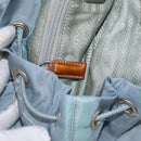PRADA Backpack Nylon Light Blue Silver Auth 172516-31