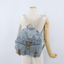 PRADA Backpack Nylon Light Blue Silver Auth 172516-33