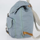 PRADA Backpack Nylon Light Blue Silver Auth 172516-3