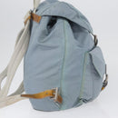 PRADA Backpack Nylon Light Blue Silver Auth 172516-4