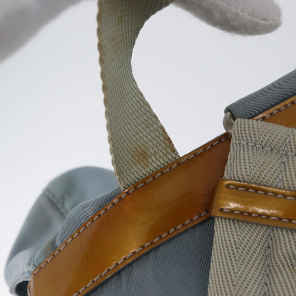 PRADA Backpack Nylon Light Blue Silver Auth 172516