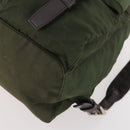PRADA Backpack Nylon Green Silver Auth 172520-14