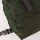 PRADA Backpack Nylon Green Silver Auth 172520-15