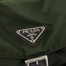 PRADA Backpack Nylon Green Silver Auth 172520-18