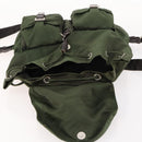 PRADA Backpack Nylon Green Silver Auth 172520-10