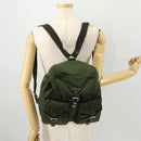 PRADA Backpack Nylon Green Silver Auth 172520-27