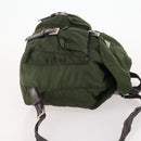 PRADA Backpack Nylon Green Silver Auth 172520-3