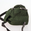 PRADA Backpack Nylon Green Silver Auth 172520-4