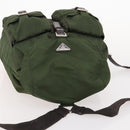 PRADA Backpack Nylon Green Silver Auth 172520-6