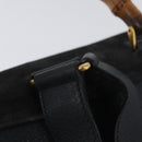 GUCCI Bamboo Backpack Suede Leather Black Gold 003 2058 0016 Auth 172522-9