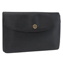 LOUIS VUITTON Epi Montaigne 23 Clutch Bag Black M52662 LV Auth 172524-1