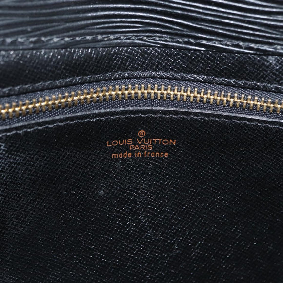 LOUIS VUITTON Epi Montaigne 23 Clutch Bag Black M52662 LV Auth 172524