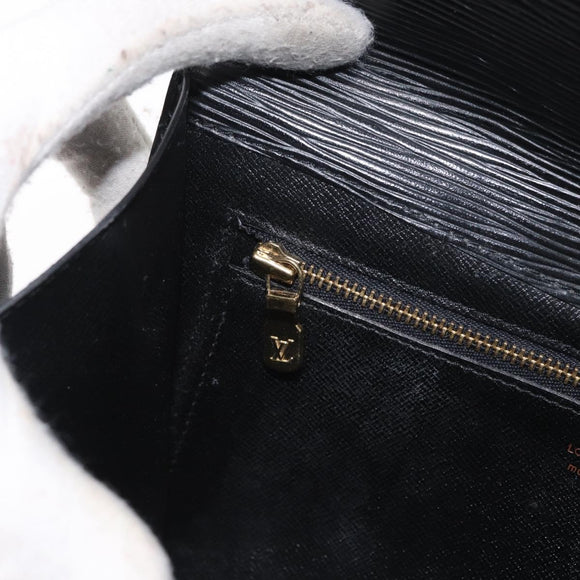 LOUIS VUITTON Epi Montaigne 23 Clutch Bag Black M52662 LV Auth 172524