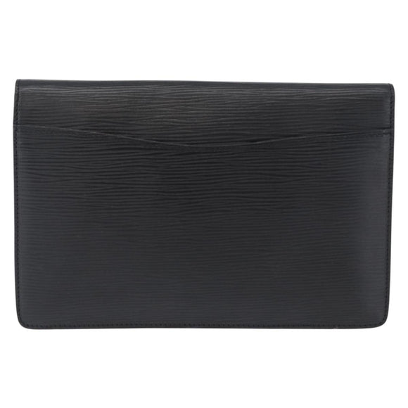 LOUIS VUITTON Epi Montaigne 23 Clutch Bag Black M52662 LV Auth 172524