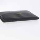 LOUIS VUITTON Epi Montaigne 23 Clutch Bag Black M52662 LV Auth 172524-5