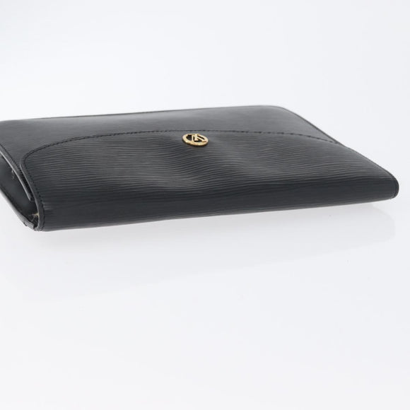 LOUIS VUITTON Epi Montaigne 23 Clutch Bag Black M52662 LV Auth 172524