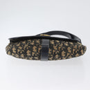 Christian Dior Trotter Canvas Shoulder Bag Navy Gold Auth 172525-6
