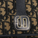 Christian Dior Trotter Canvas Shoulder Bag Navy Gold Auth 172525-18