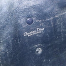 Christian Dior Trotter Canvas Shoulder Bag Navy Gold Auth 172525-11