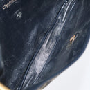Christian Dior Trotter Canvas Shoulder Bag Navy Gold Auth 172525-12