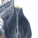 Christian Dior Trotter Canvas Shoulder Bag Navy Gold Auth 172525-19