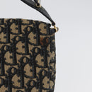 Christian Dior Trotter Canvas Shoulder Bag Navy Gold Auth 172525-3